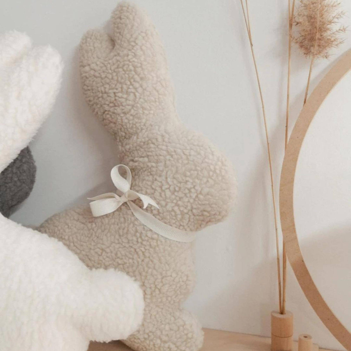Easter Bunny Pillow: Beige