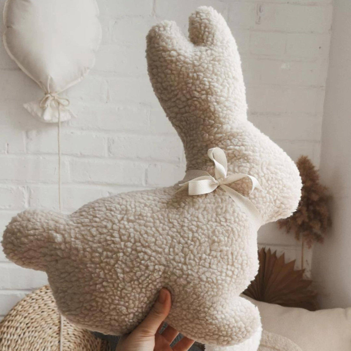 Easter Bunny Pillow: Beige
