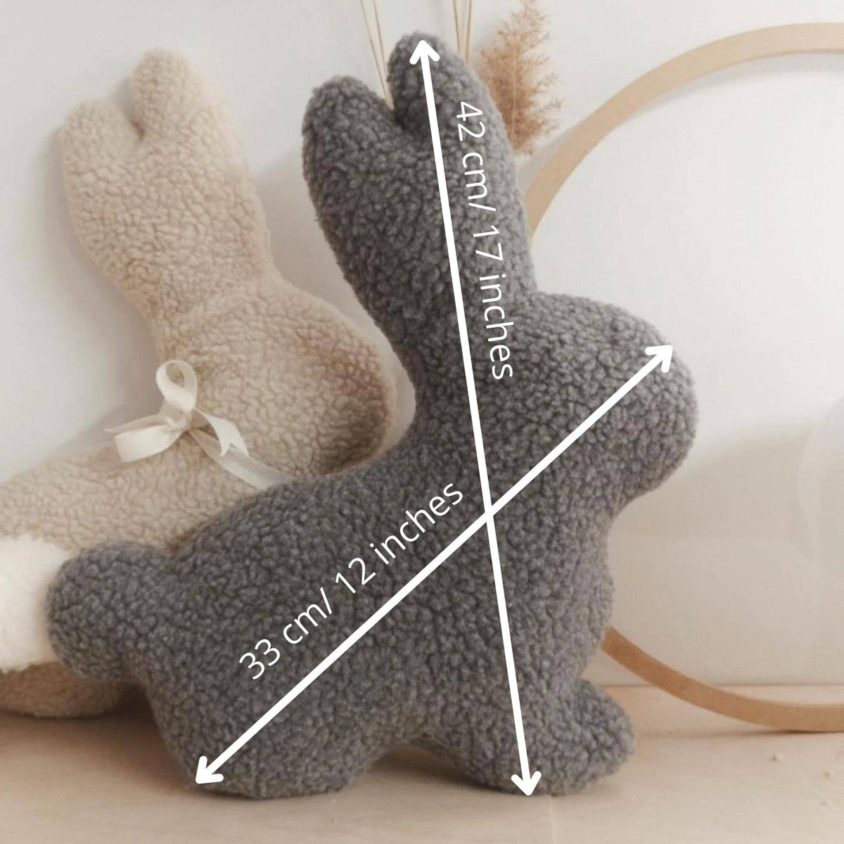 Easter Bunny Pillow: Beige