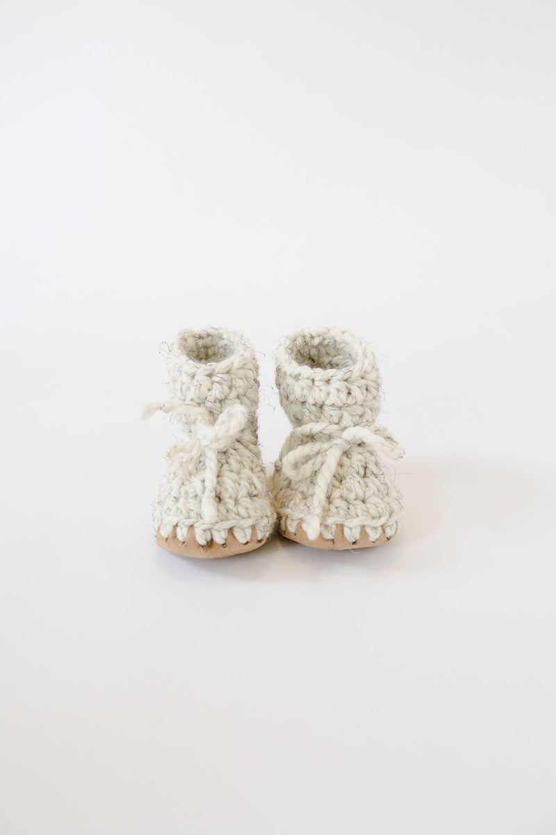 Birch wool booties: 3/4 (6-12 Months)
