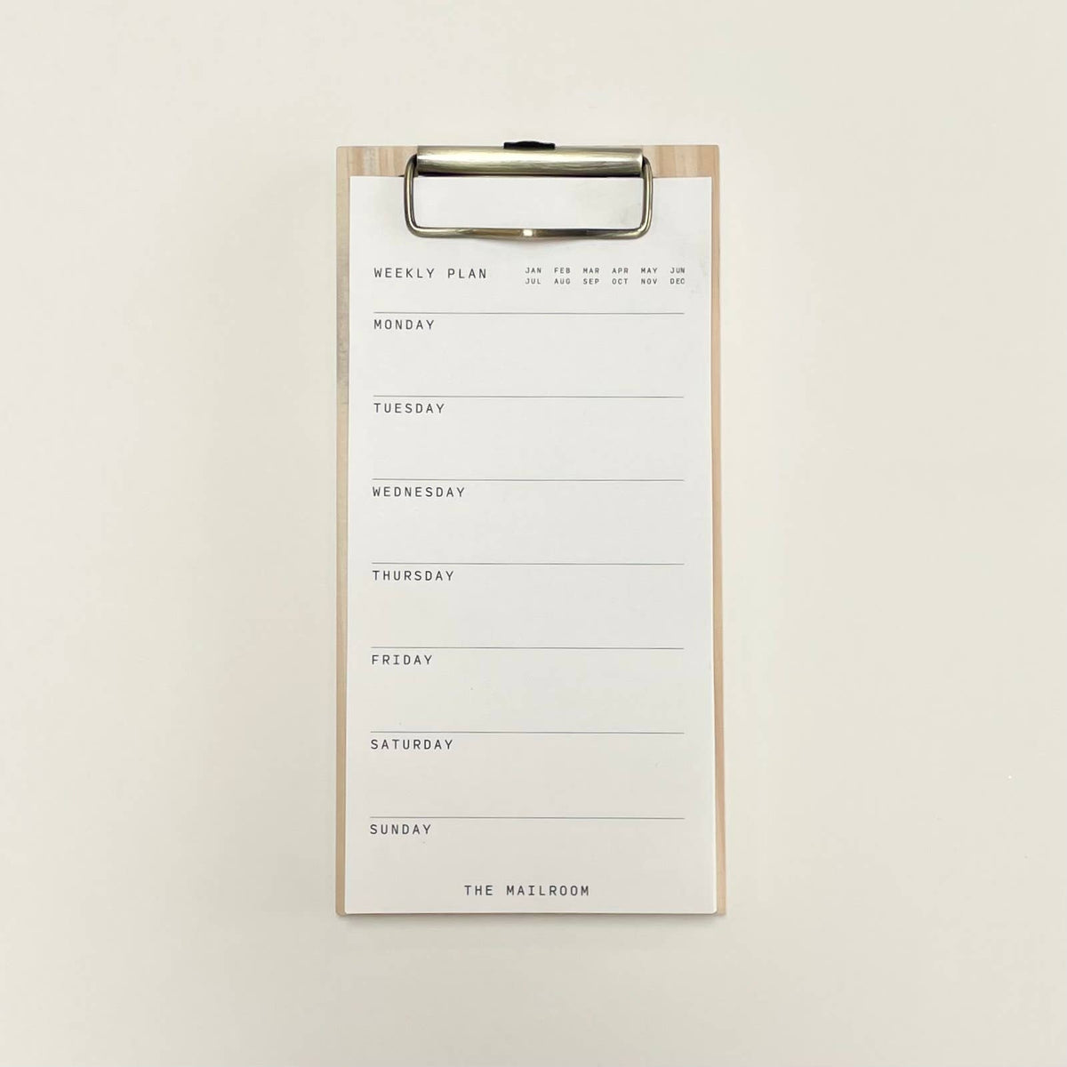 Mini Weekly Plan Clipboard