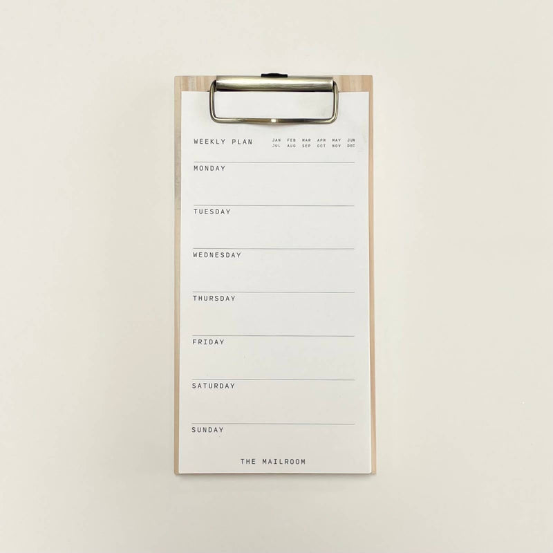 Mini Weekly Plan Clipboard