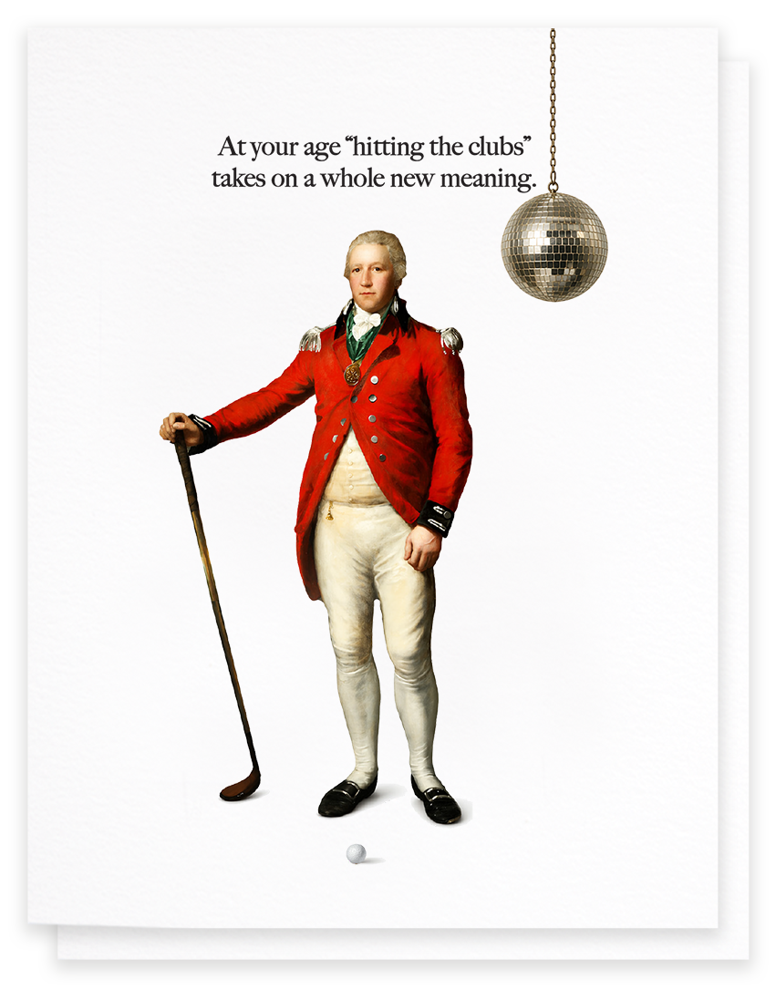 Hitting The Clubs, Funny Birthday Greeting Card