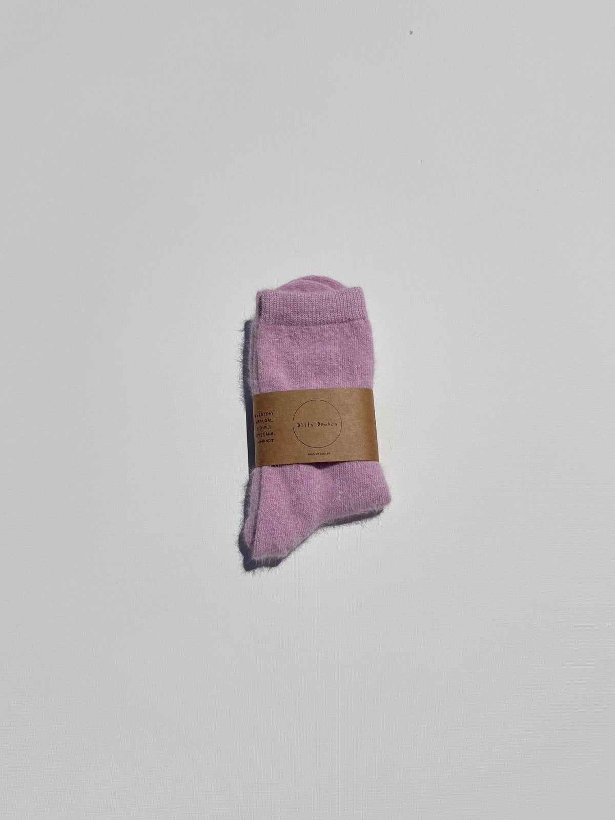 FLUFFY ANGORA SOCKS : Violet Jade