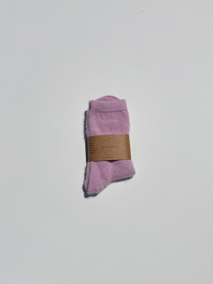 FLUFFY ANGORA SOCKS : Violet Jade