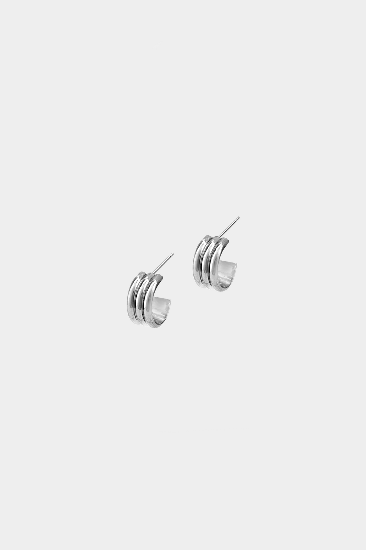Range Hoops: Sterling Silver