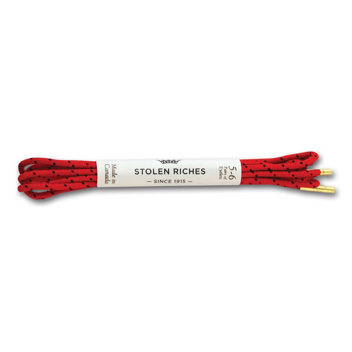 Red with Blue Polka Dot Shoelaces - Chaleo Red: 32"/81CM
