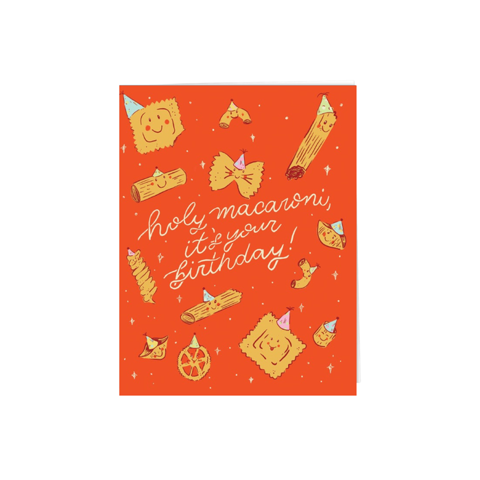 Holy Macaroni Birthday Card