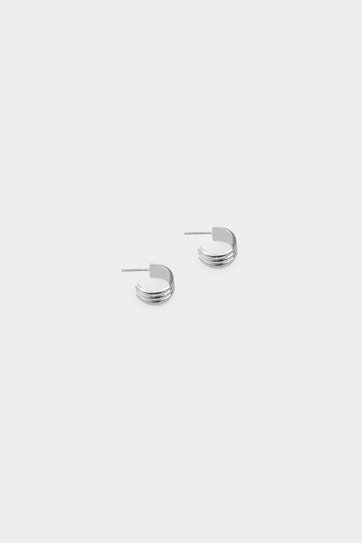 Range Hoops: Sterling Silver
