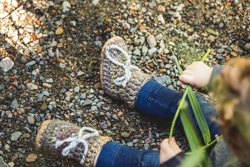 Narwhal wool booties: 3/4 (6-12 Months)