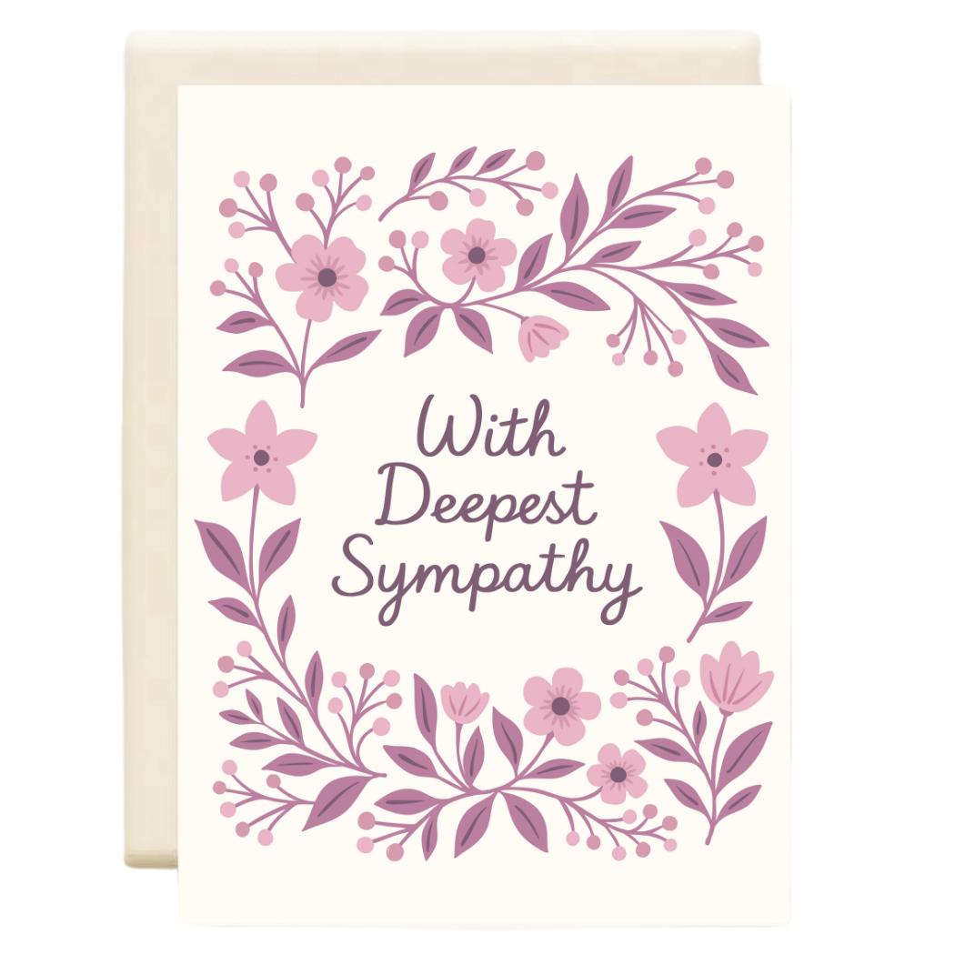 Floral Frame Sympathy Card
