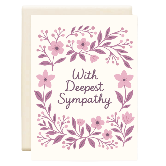 Floral Frame Sympathy Card