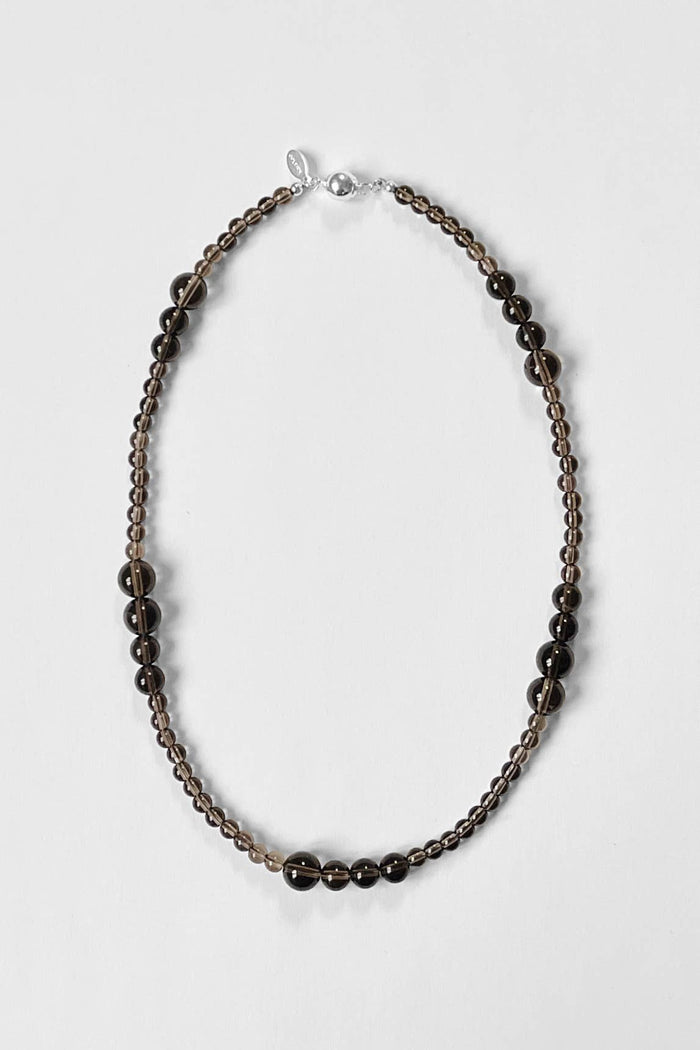 Avery Necklace - Smoky Quartz: Sterling Silver