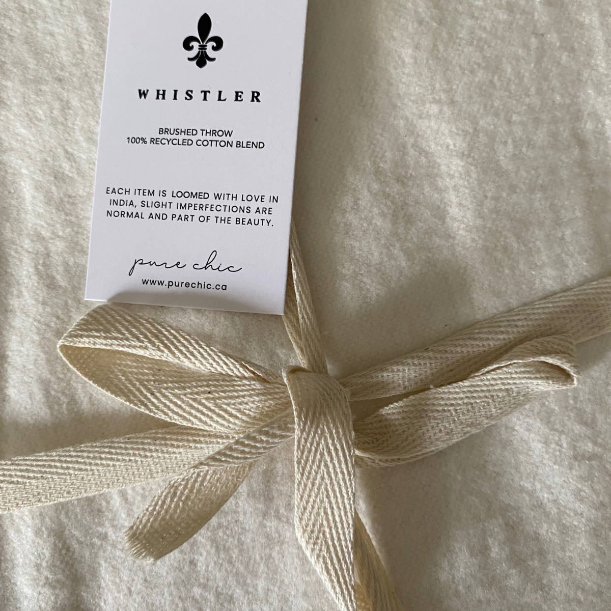 Recycled Brushed Cotton Throw - Green