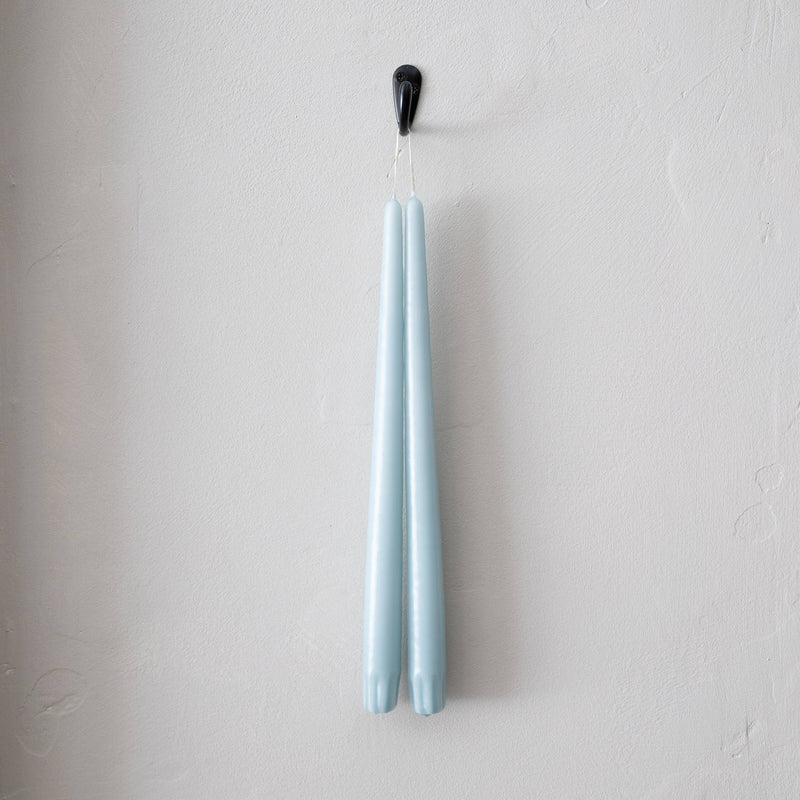 Light Blue Taper Candles - Pair