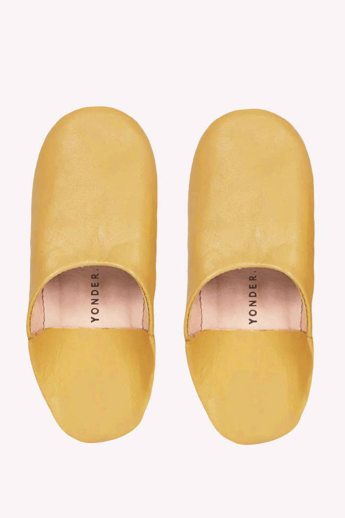 Leather Babouche Slippers | Honey: Medium