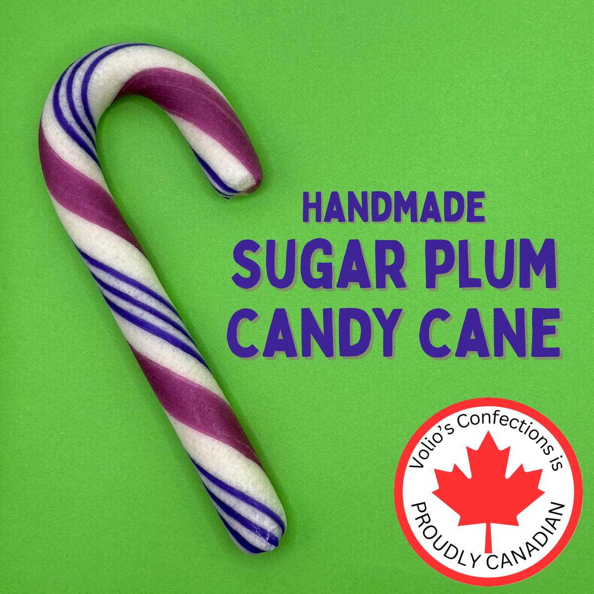 Sugar Plum Jumbo Handmade Candy Cane