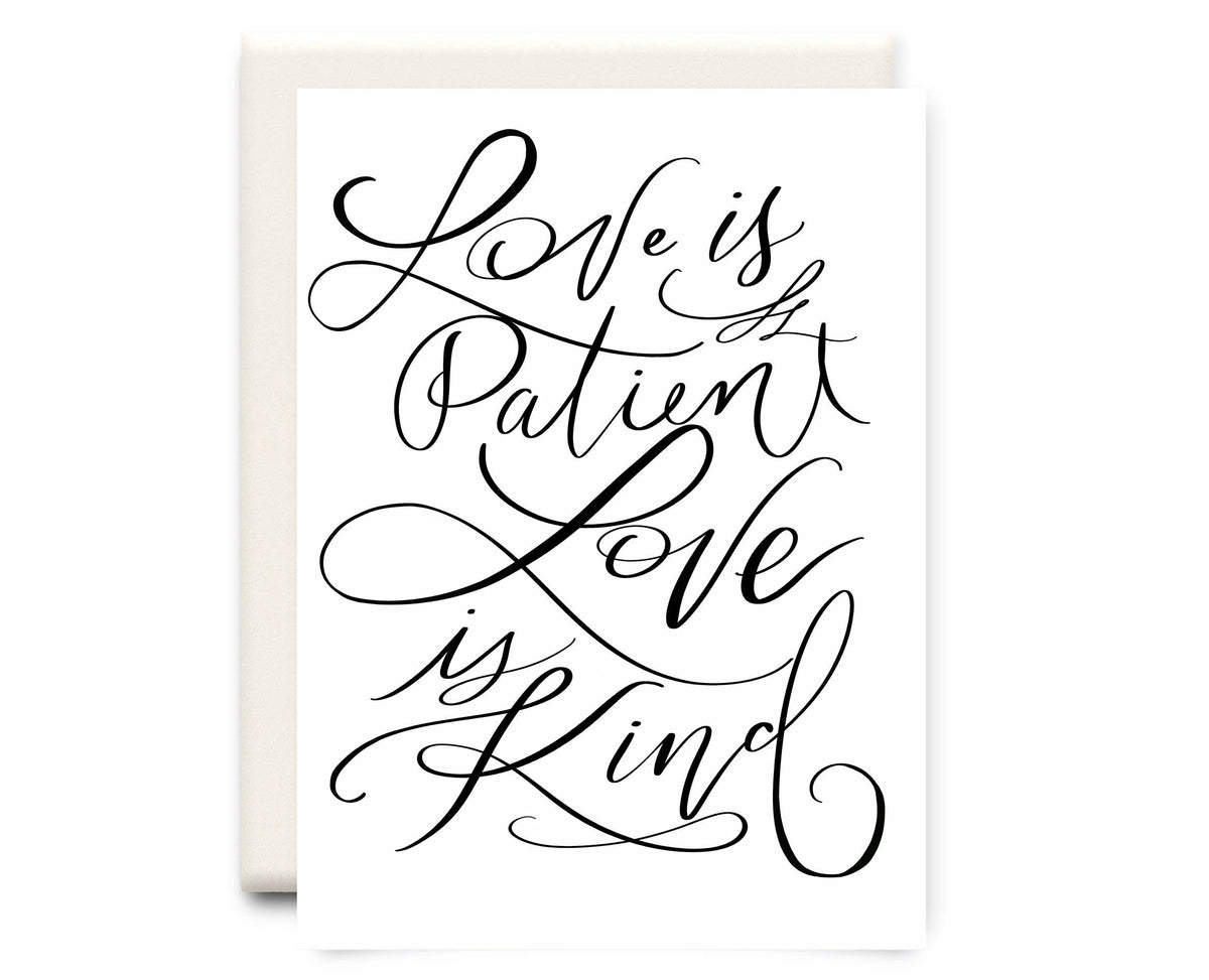 Love is Patient Wedding Card