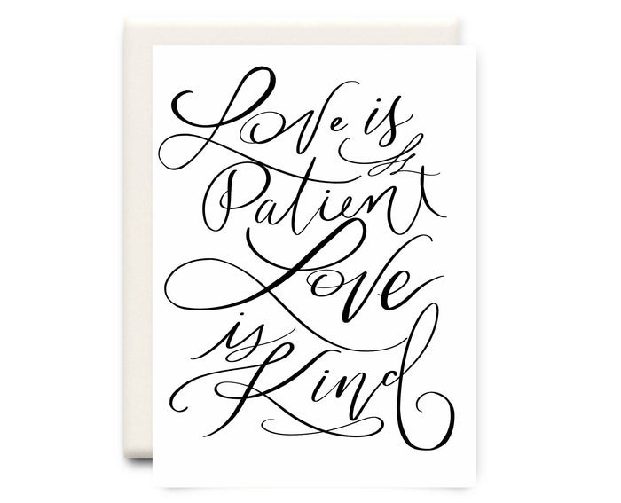 Love is Patient Wedding Card