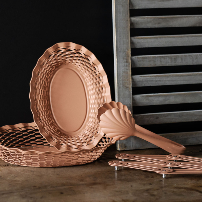 Blush Pink Expandable Color Metal Trivet