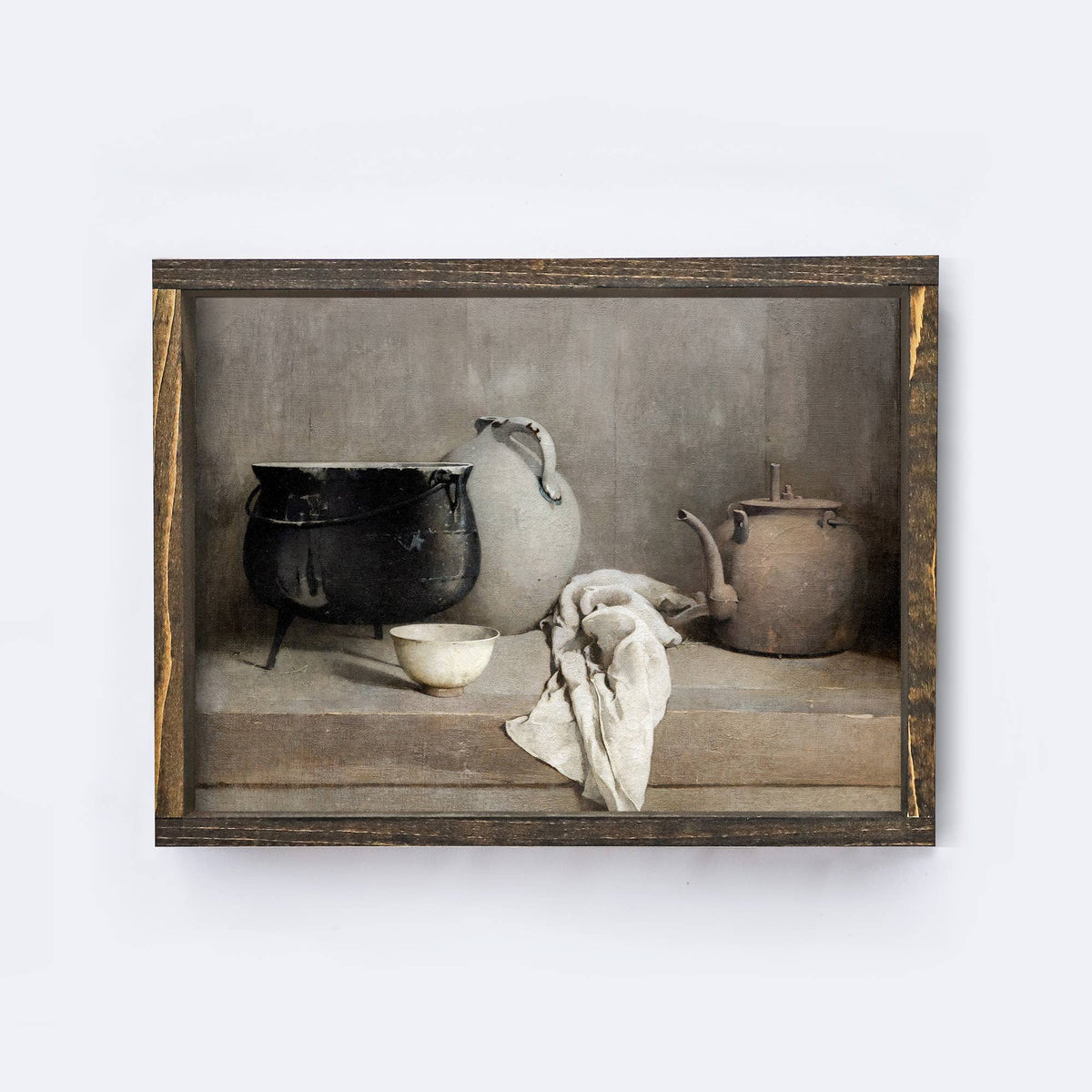 Vintage Style European Clay Pots Print