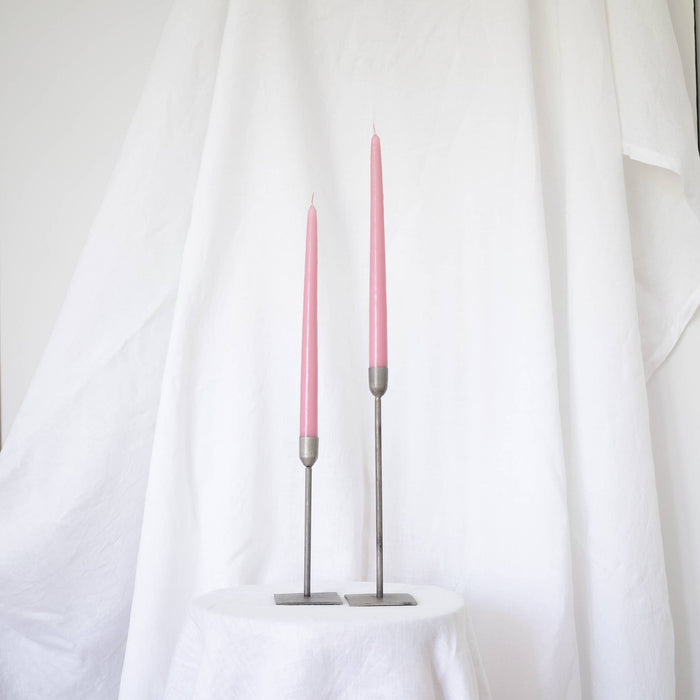 Blush Taper Candles - Pair