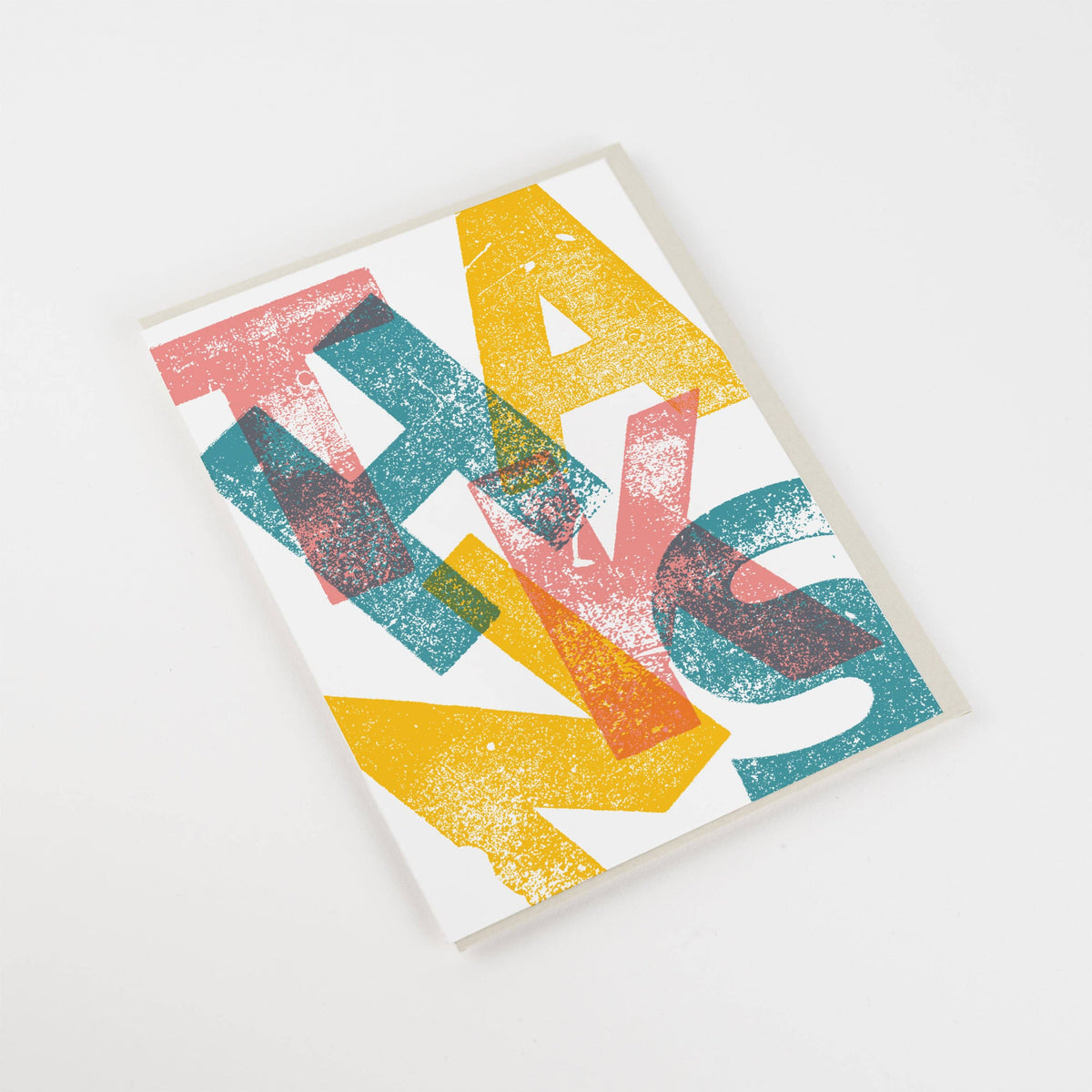 Card: Thanks Wood Type