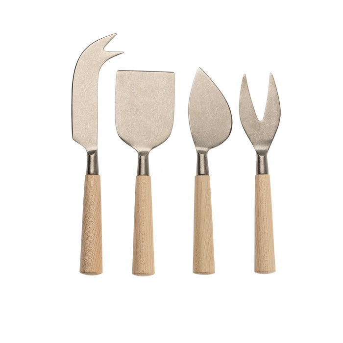 Maple Wood Cheese Knives - Set of 4
