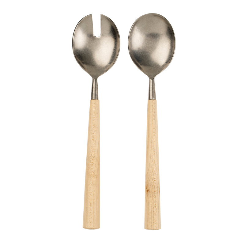Maple Wood Salad Servers