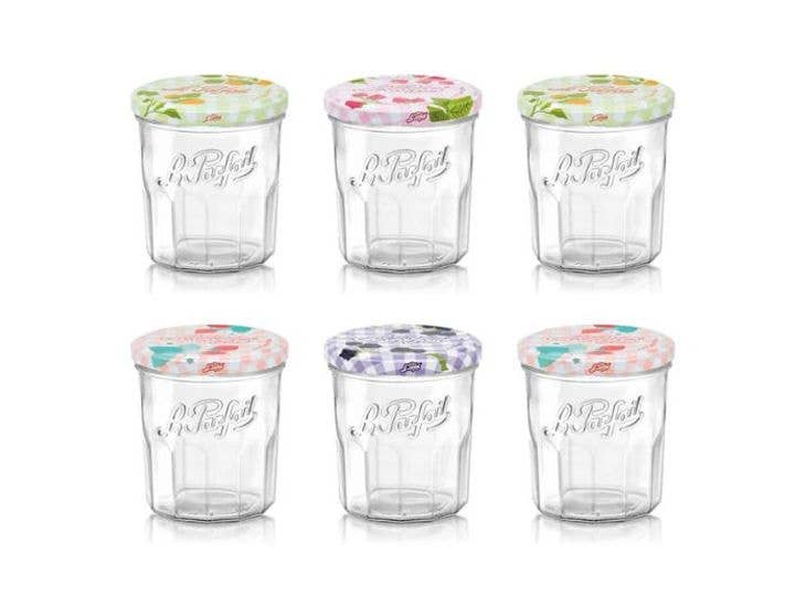 Le Parfait Glass Jar w/decorative Metal Lid