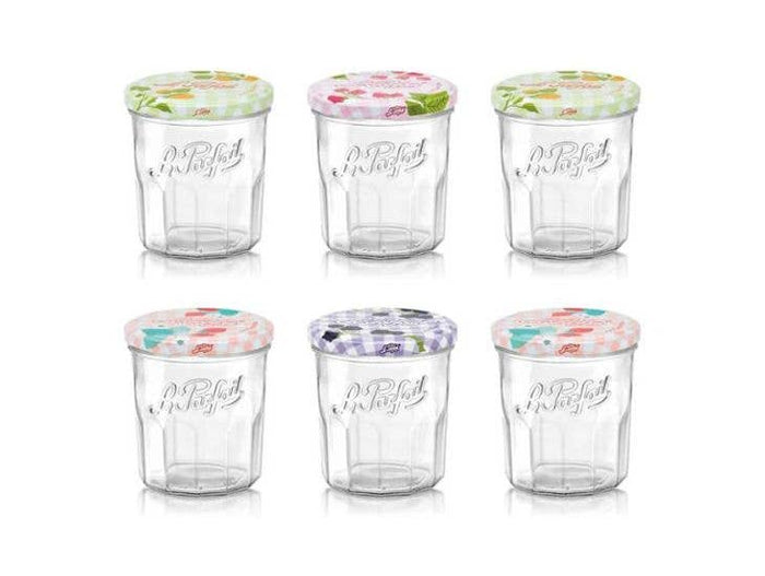 Le Parfait Glass Jar w/decorative Metal Lid