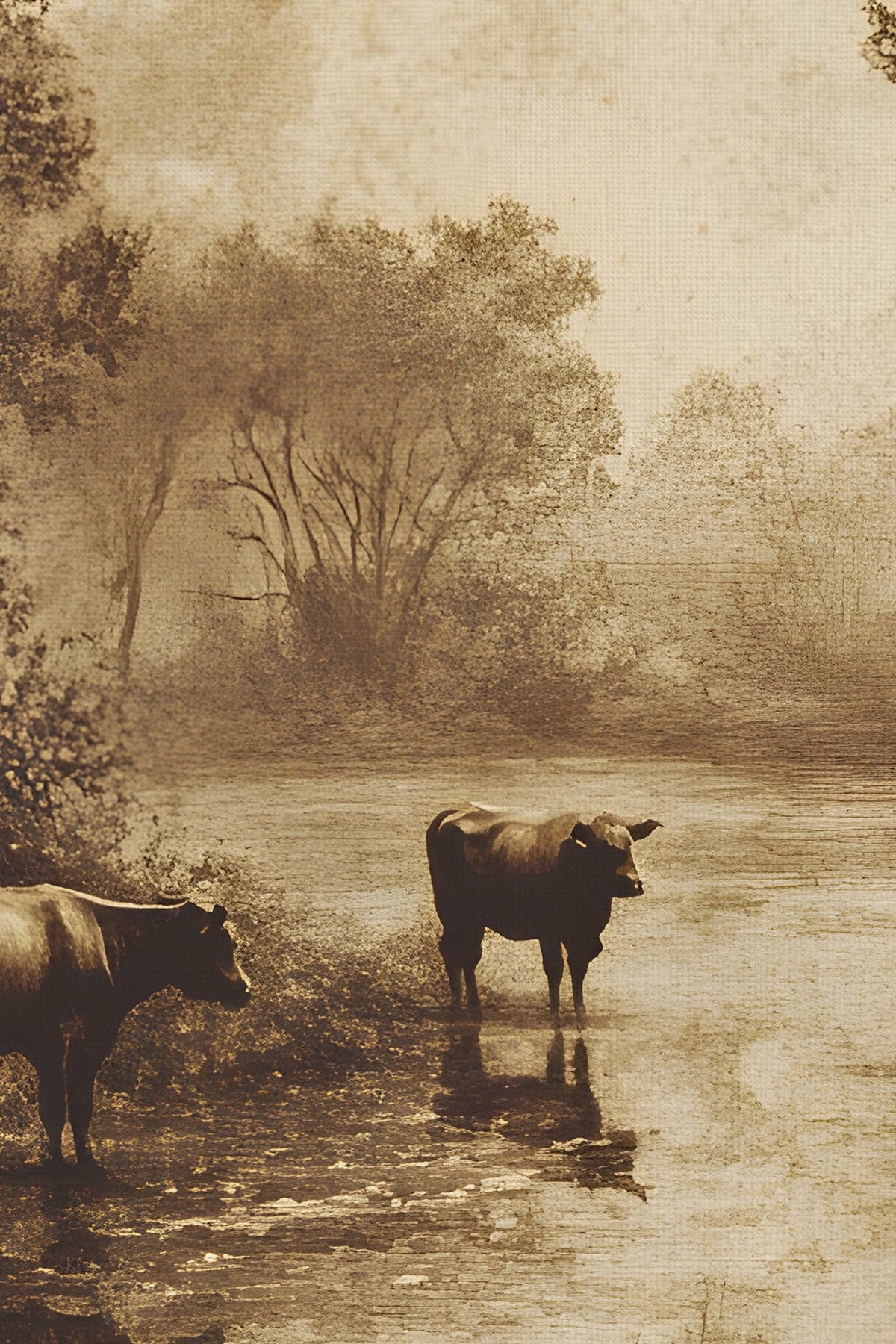 RIVIÈRE D'ANTAN: canvas  art print