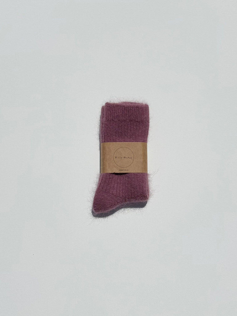 ANGORA WOOL SOCKS : Lavendar / Women’s 7.5 - 10.5, Men’s 7 - 11.5