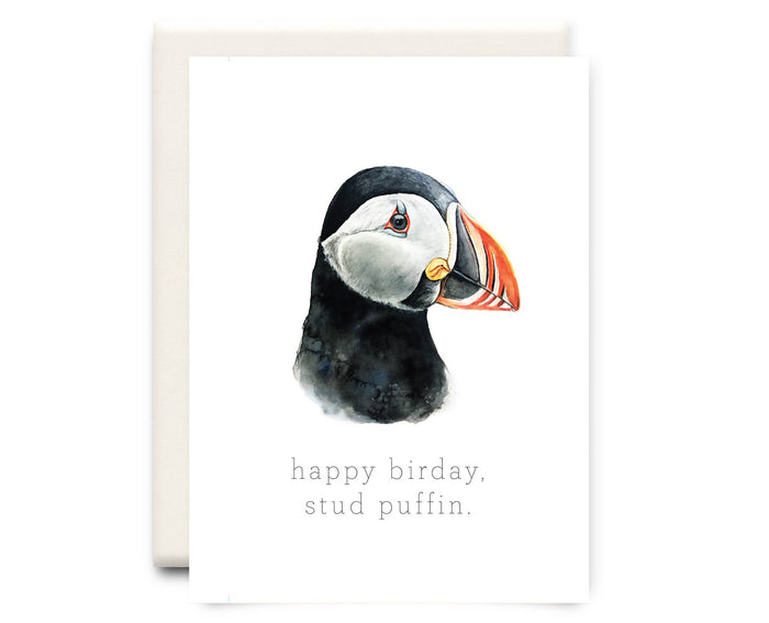 Stud Puffin | Birthday Greeting Card