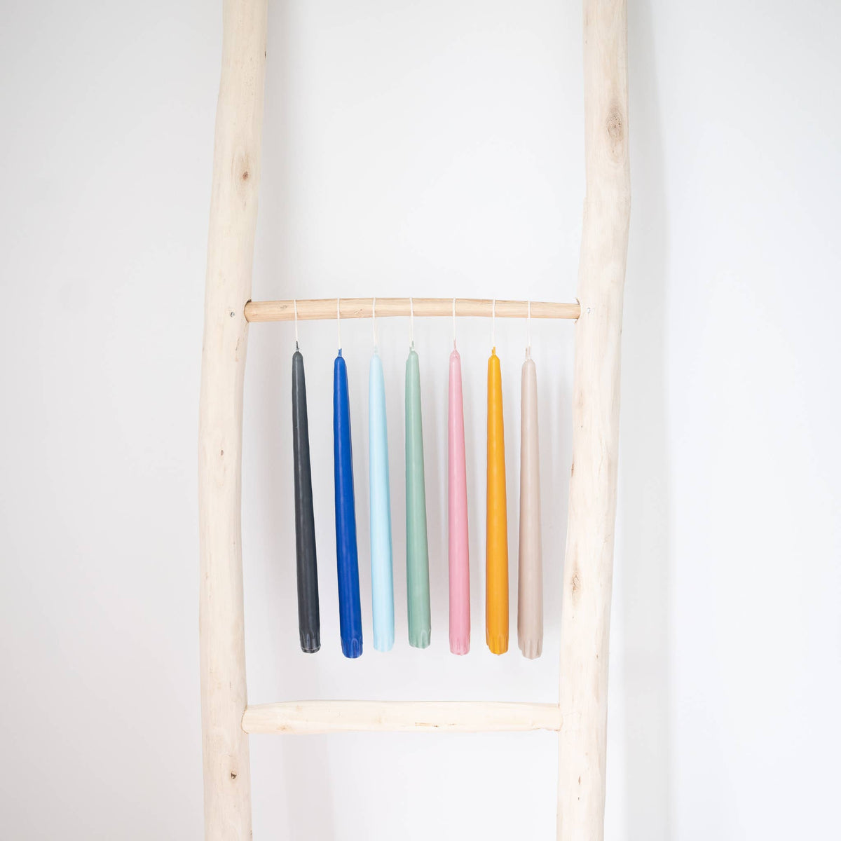 Light Blue Taper Candles - Pair