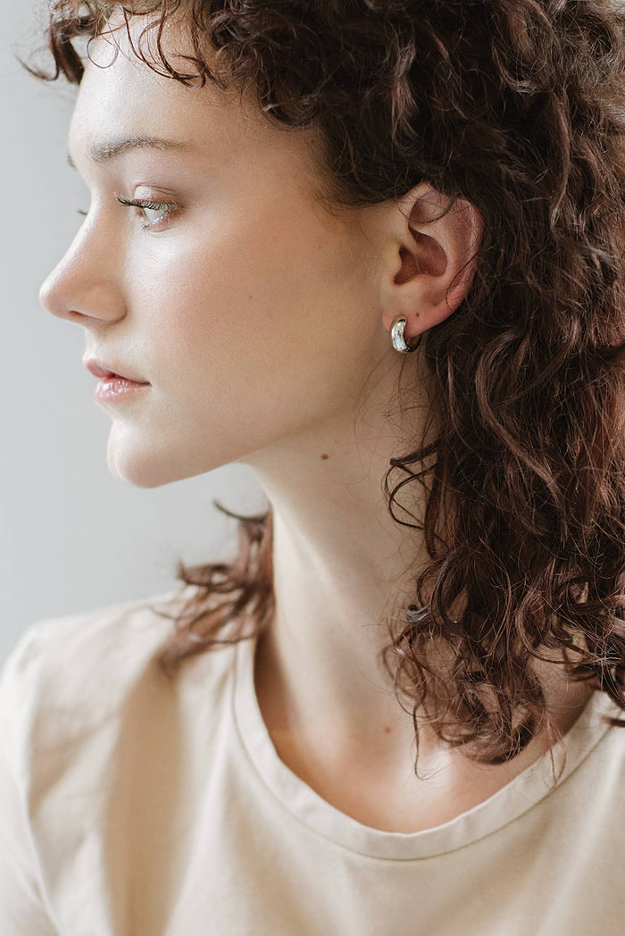 Jane Hoops: Sterling Silver