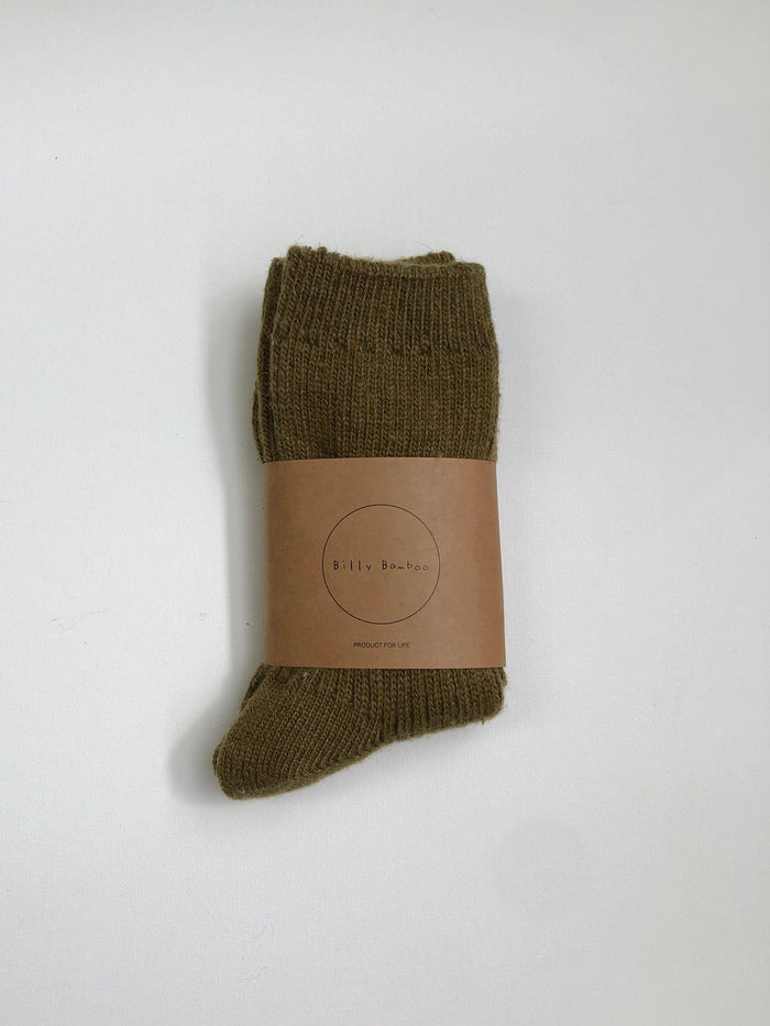 ICELAND WOOL SOCKS - Olive