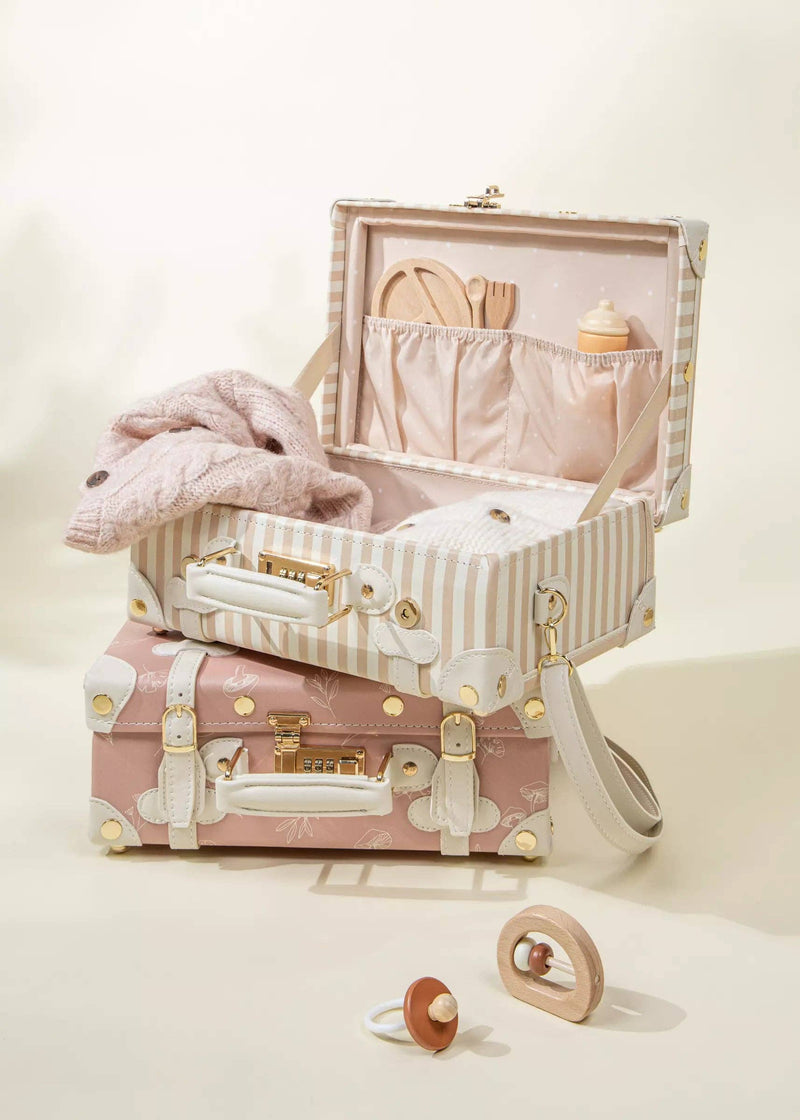 Vegan Leather Play Suitcase - Sable