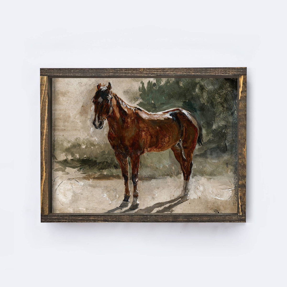 Vintage Style Horse Print