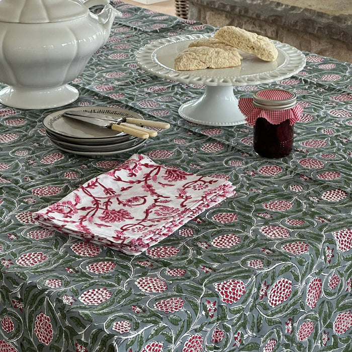 Pomegranate and Raspberry Napkin Set