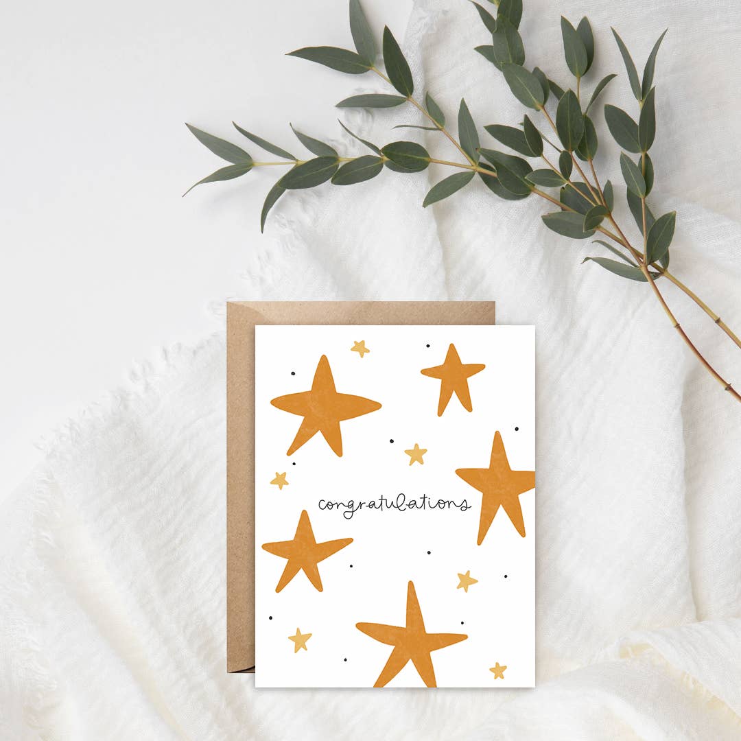 Congratulations - Stars Card