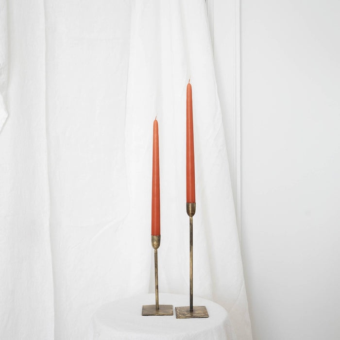 Terracotta Taper Candles - Pair