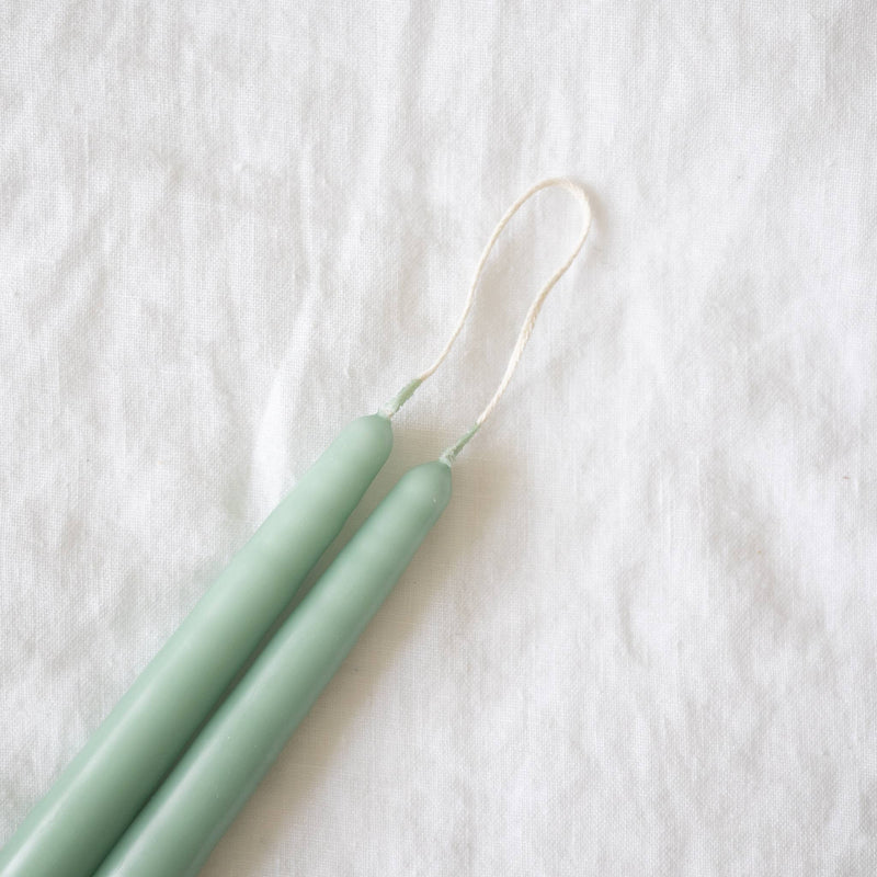 Sage Taper Candles - Pair
