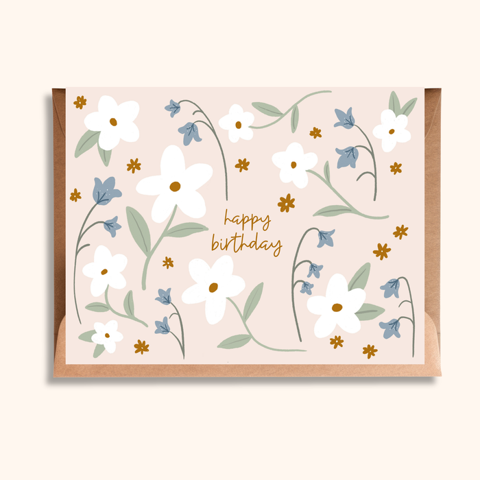 Happy Birthday Floral Card
