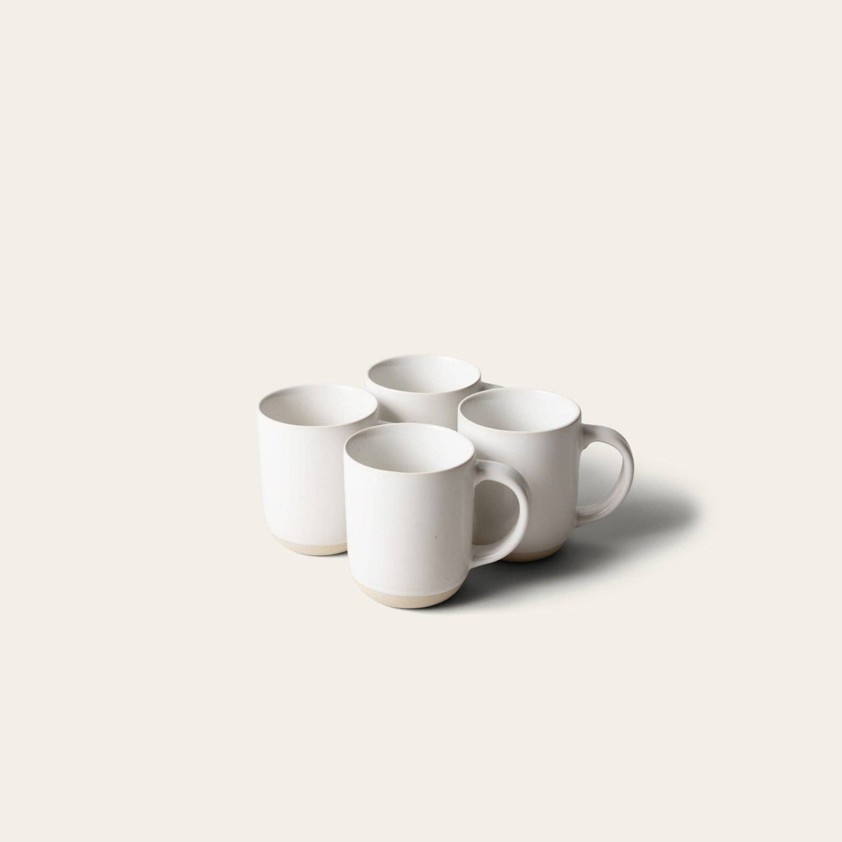 The Small Mugs: Speckled White - Set of 4
