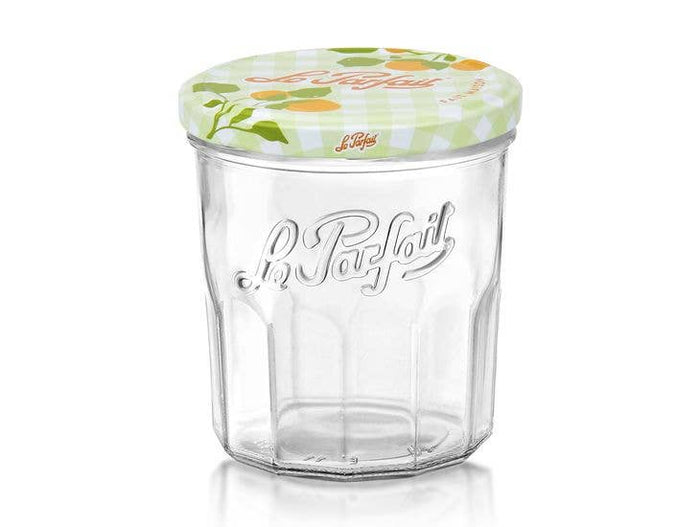Le Parfait Glass Jar w/decorative Metal Lid