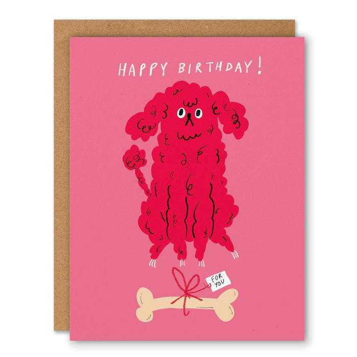 Dog & Bone - Birthday Greeting Card