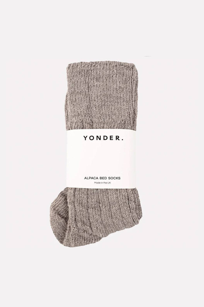 Alpaca Bed Socks | Smoke: 8-11