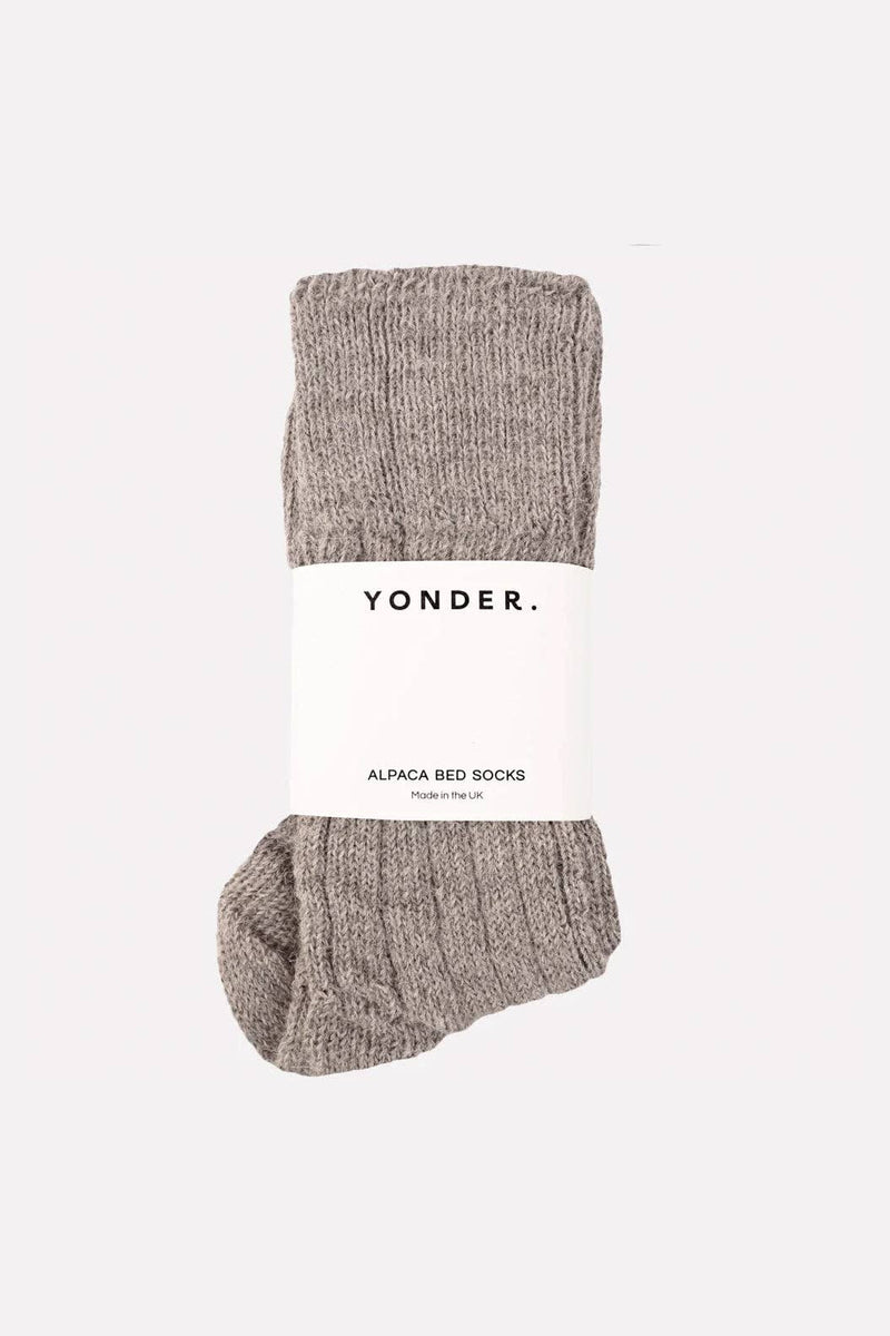 Alpaca Bed Socks | Smoke: 8-11