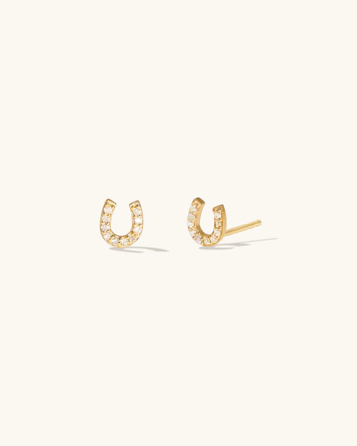 Diamond Horseshoe Earrings
